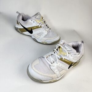 Nike Zoom Air 2006 White/gold Indoor Court Shoes Volleyball Womens 10.5 313589